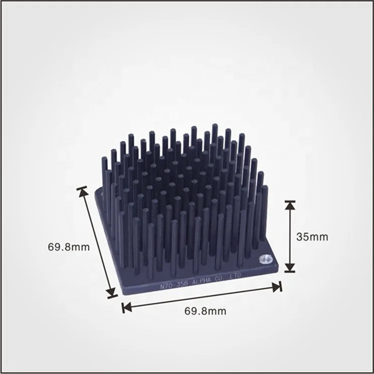 Electronic Component  Custom High Precision Aluminum Cold Forging LED Lighting Heat Sink