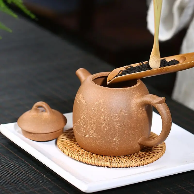 Handmade Classical Chinese Traditional Yixing Zisha Terracota Clay Teapot Set