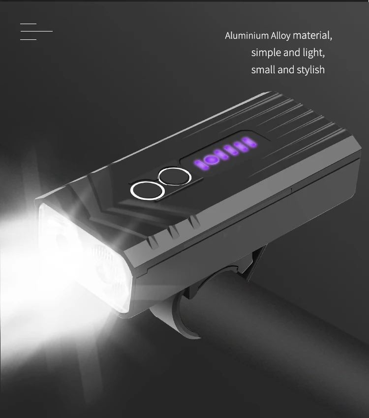 Bike Light Rainproof USB Rechargeable LED 2400mAh outdoor Front Lamp Headlight ABS Ultralight Flashlight Bicycle Light