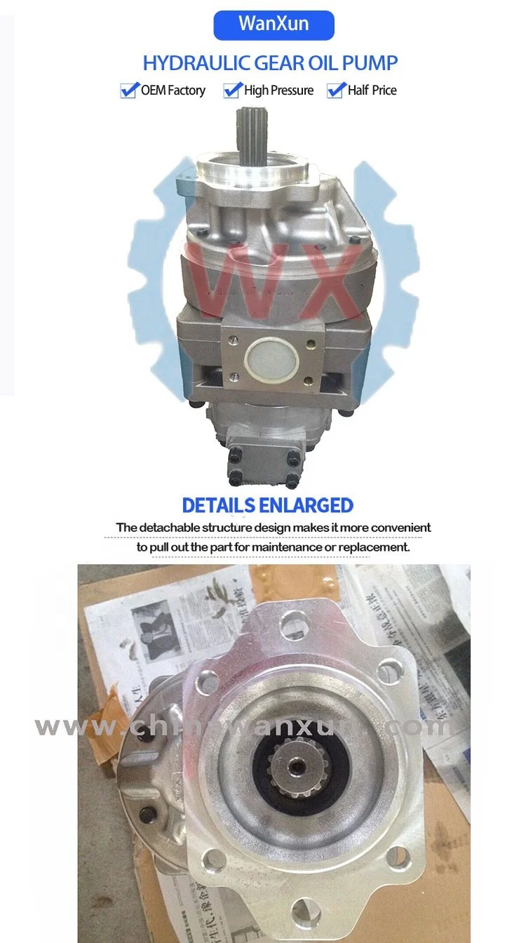 705-52-40280 hydraulic gear pump for Komatsu wheel loader WA470-3E