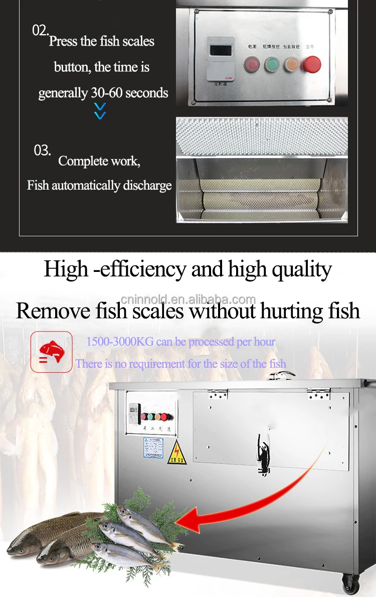 Easy Operation Commercial Remover Fish Scales Machine
