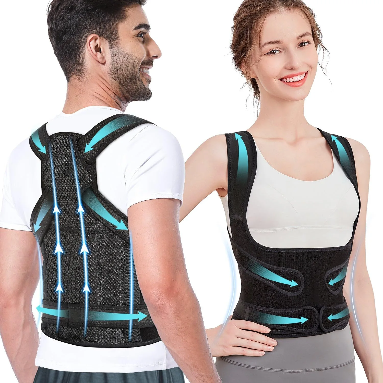 Adjustable Elastic Back Corrector for Scoliosis Customizable Postural Support Brace Protective Back Posture Corrector