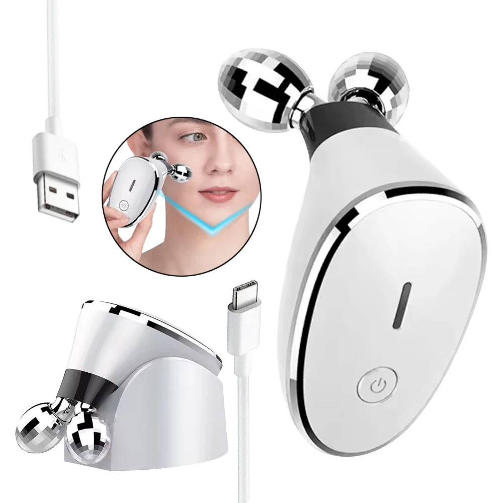 New Arrival Microcurrent Facial Device USB Rechargeable Face Massager Roller Skin Care Electric EMS Facial Massager