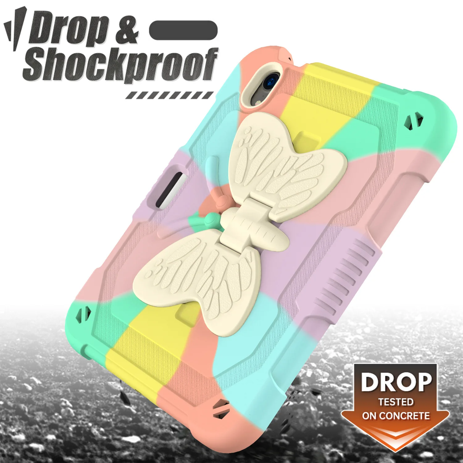Heavy Duty Shockproof Protective Case for IPad Mini 6 2021 Lightweight Handle Stand Rugged