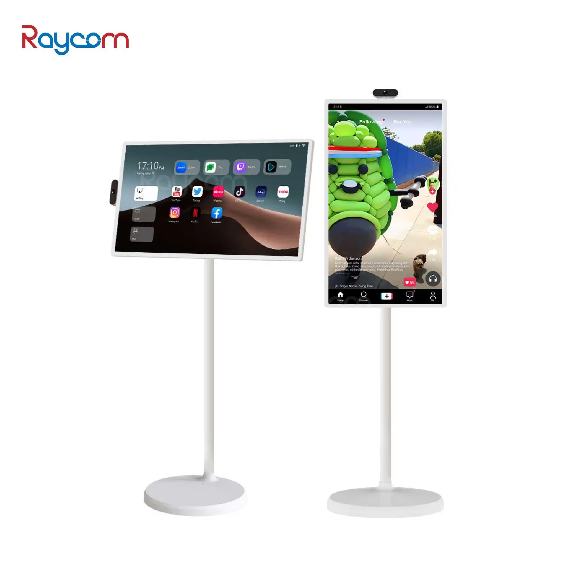 Raycom Portable Rotation 21.5 Inch Tablet TV Advertising Touch Screen Stand TV Clothing Store LCD Display Smart TV
