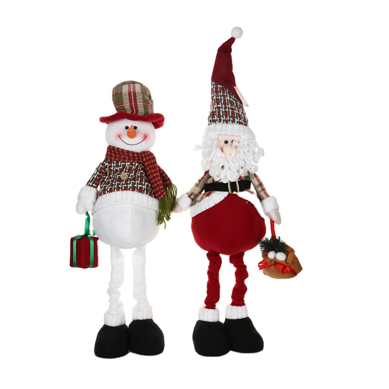Wholesale Cute Plush Telescopic Simulation Christmas Elf Doll Christmas Ornaments Doll