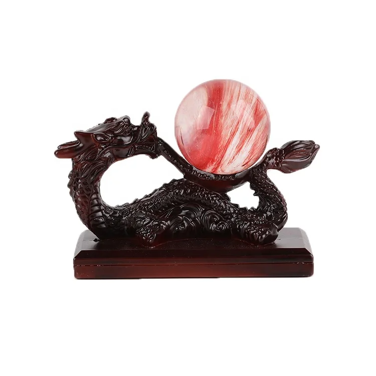 Wholesale  Wood Display Stand Base For Crystal Ball Sphere Resin dragon base Holder Home Decor Sphere stand