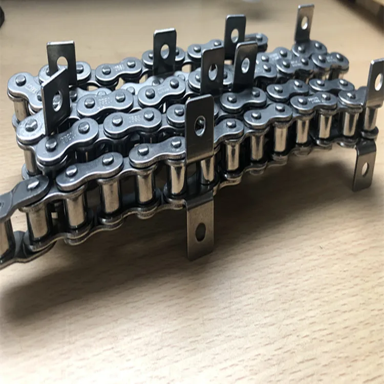 Carbon and stainless steel chain 40 C2082H with  tabs attachments A1.K1.SA1.SK1