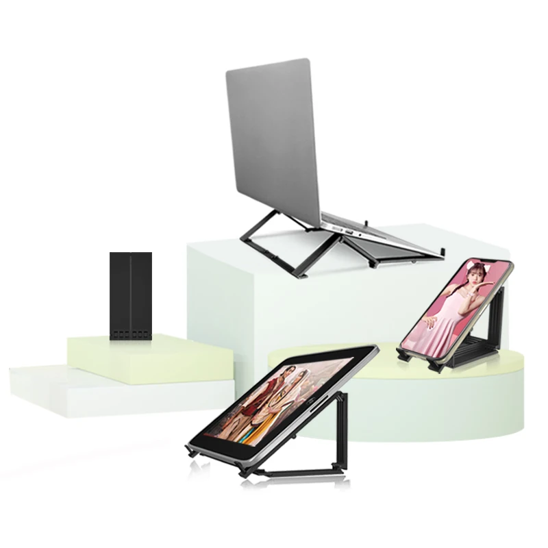 Laptop Stand PA66 Height Adjustable Laptop Computer Table Stand Foldable Tablet pc Holder For MacBook Notebook Stand