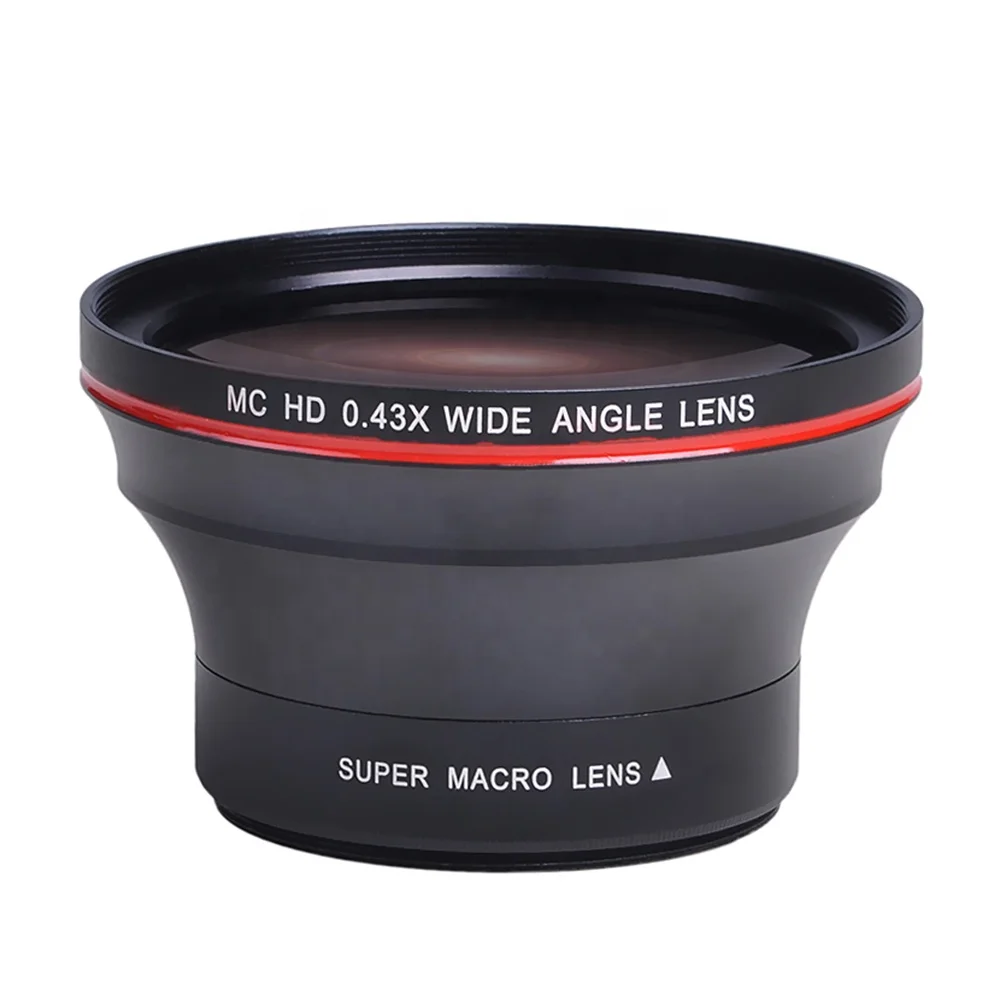 55MM 0.43x Professional HD Wide Angle Lens with Macro Portion for Nikon D3400, D5600 and Sony Alpha   Cameras