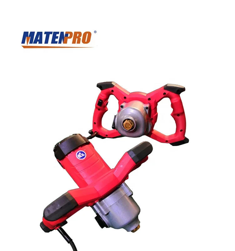 
1800W Cement Mixer Adjustable 7 Speed Handheld Electric Concrete Thinset for Mortar Grout Plaster MT-ST10 