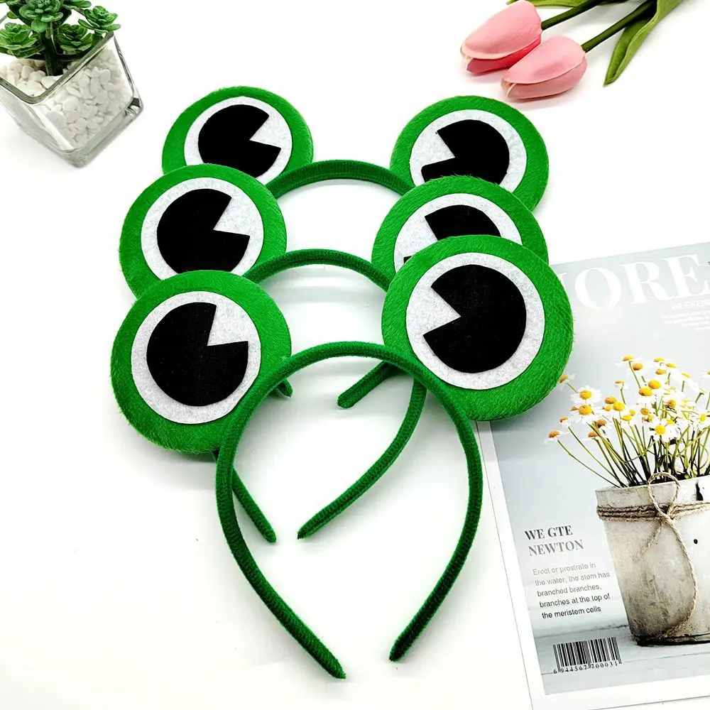 Cartoon big eyes frog headbands cute animal hair band stage performance holiday dress up headband hair accessories wholesale