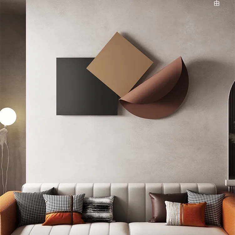 Роскошное современное художественное украшение, аксессуары для дома, металлическая стена, гостиная, абстрактный металлический Железный Декор для стен
