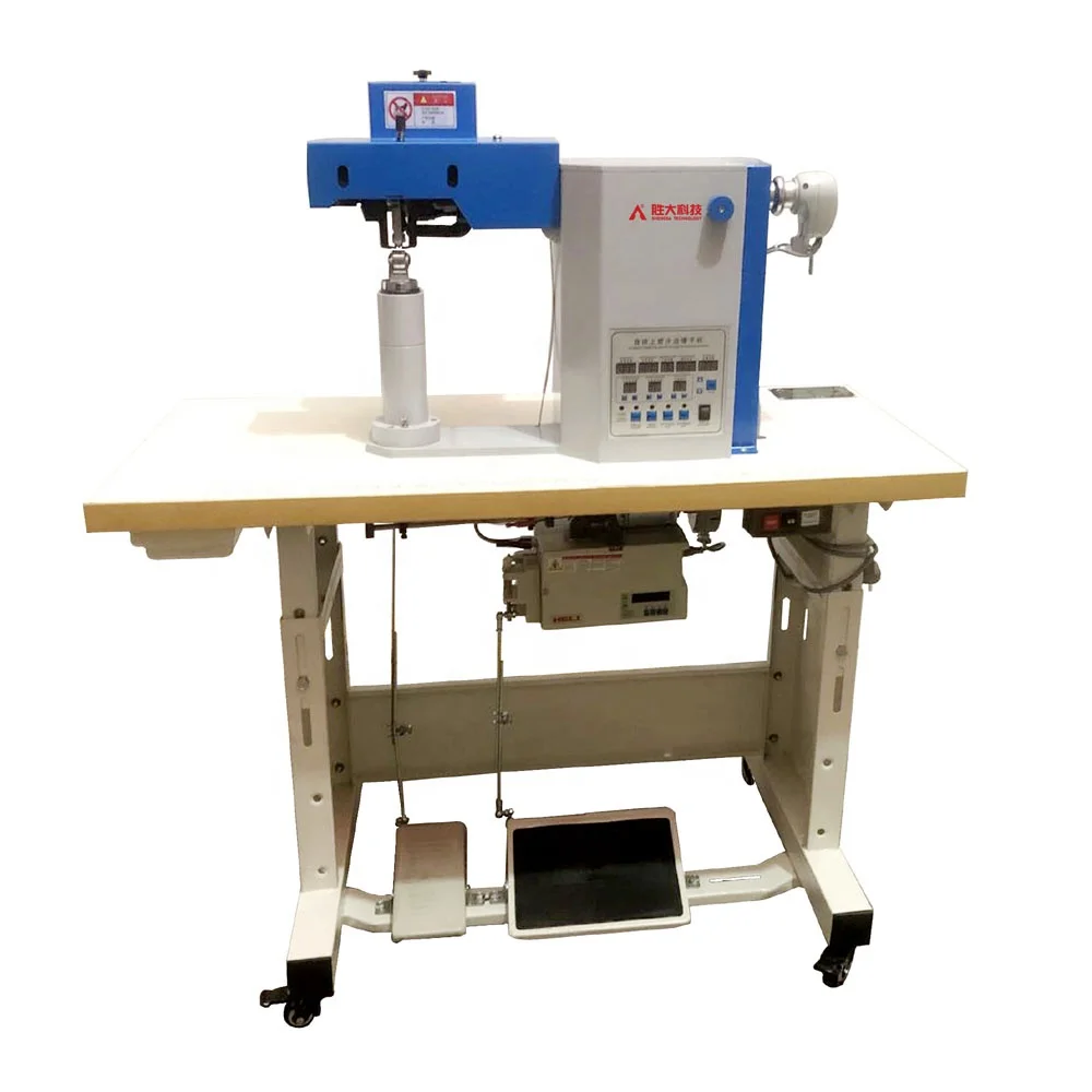SD-2B609 hot melt seam rubbing and cementing machine for leather goods upper sofa bag