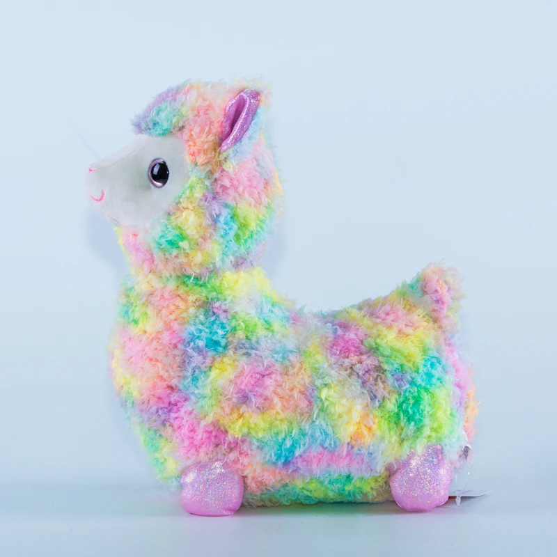 Factory Direct Sale Custom Soft Comfortable Animal Toys Doll Rainbow Alpaca Stuffed Plush Doll Toy For Children
