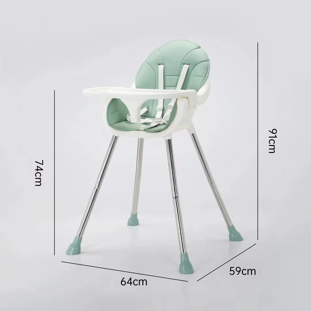 New Style Adjustable Soft Kids Eating Safety Dinning Feeding Chair Folding High Chair
