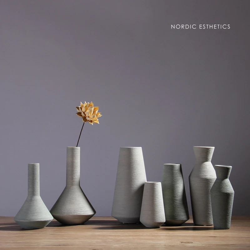 Новая модная фарфоровая Цветочная ваза ручной работы, декоративная керамическая ваза для отеля