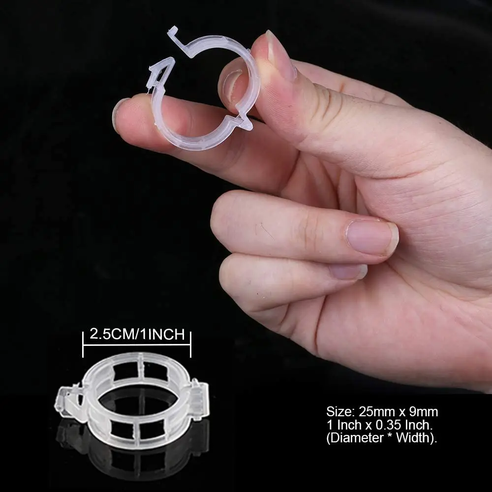 Reusable Transparent Plastic Vegetables Tomato Plant Clip Gardening Tools Accessories Plastic Fixture Plant Clips