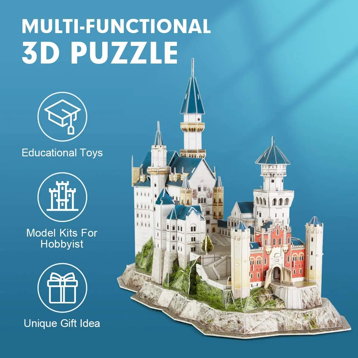 3D пазлы в виде замка из бумаги немецкая архитектура наборы строительных моделей игрушки для снятия стресса подарки