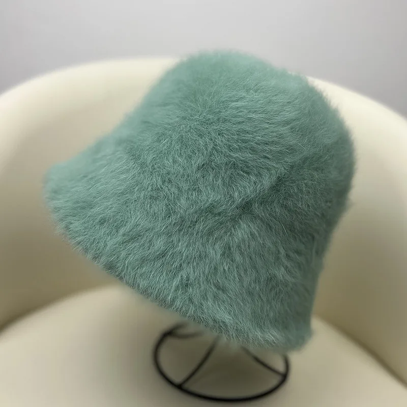 new arrival fashion designer bucket hat high quality fur winter casual warm bucket hat women bucket hats with custom logo