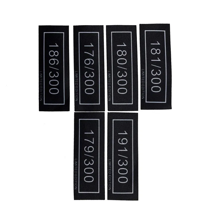 Custom School Number Printed Label Woven Label