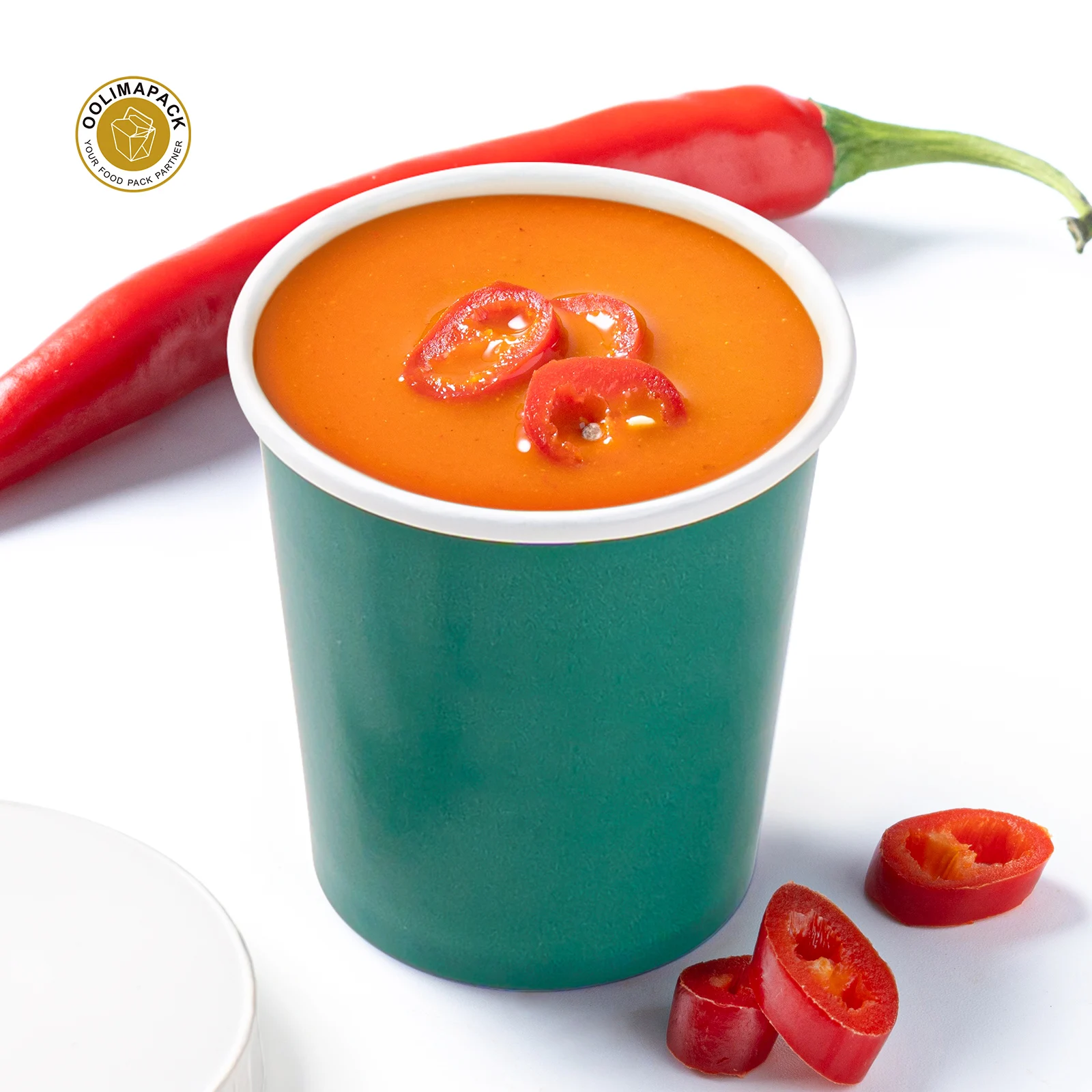 OOLIMAPACK Eco Friendly PLA Paper Sauce Cup 2OZ Disposable Paper Cups, Paper Sampling Cup, Espresso Cups