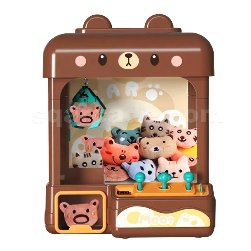 Coin Operated Kids Small Claw Machine Remote Control Catch Doll House Mini Vending Machine Gift Token For Children Toys