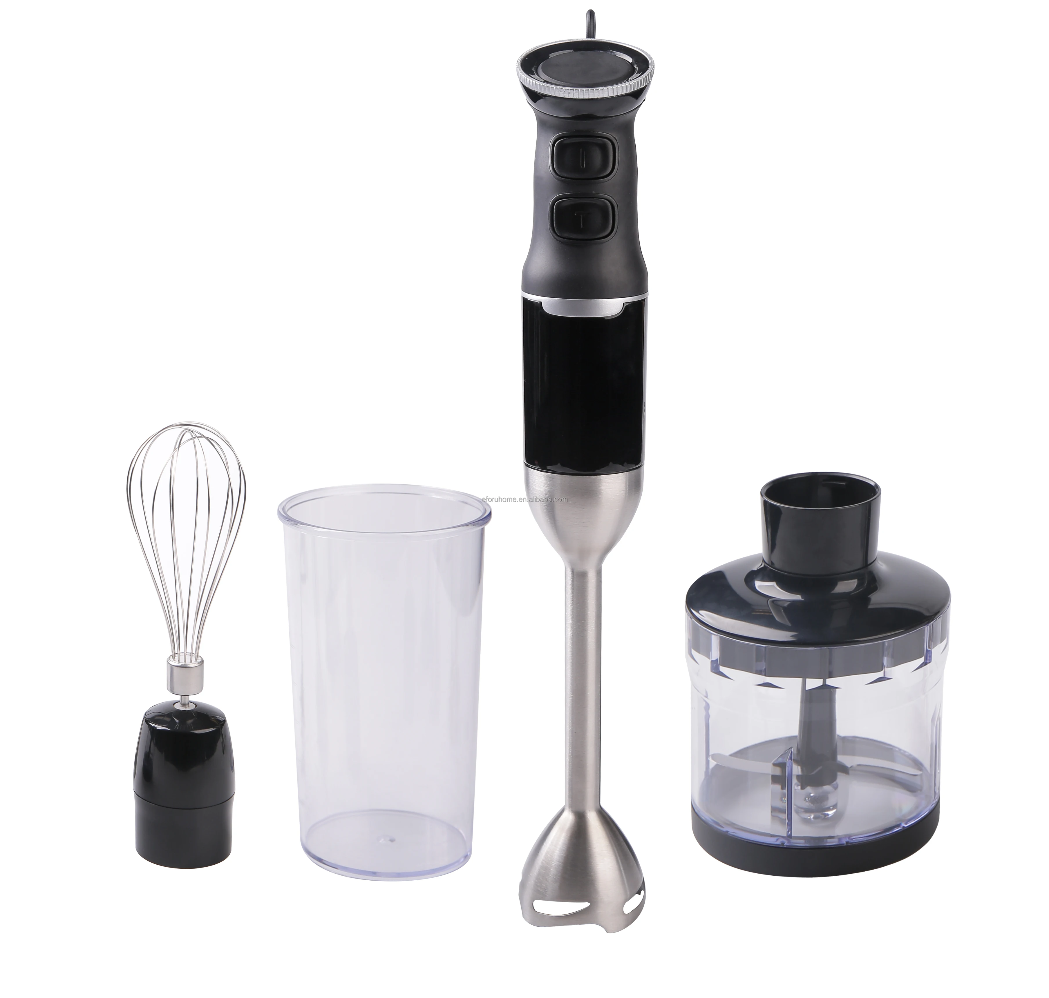 EFORU 1200W Powerful Professional Portable Hand Blender Immersion Machine Electric Hand Stick Blender with Chopper Whisk Cup
