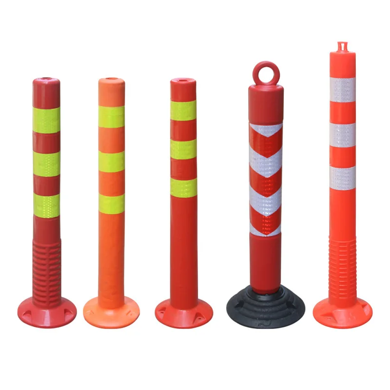 High-Quality Flexible And Flexible Traffic Plastic Pe Safety Pillar Outline Marking Bollard Traffic Barrier Warning Pillar