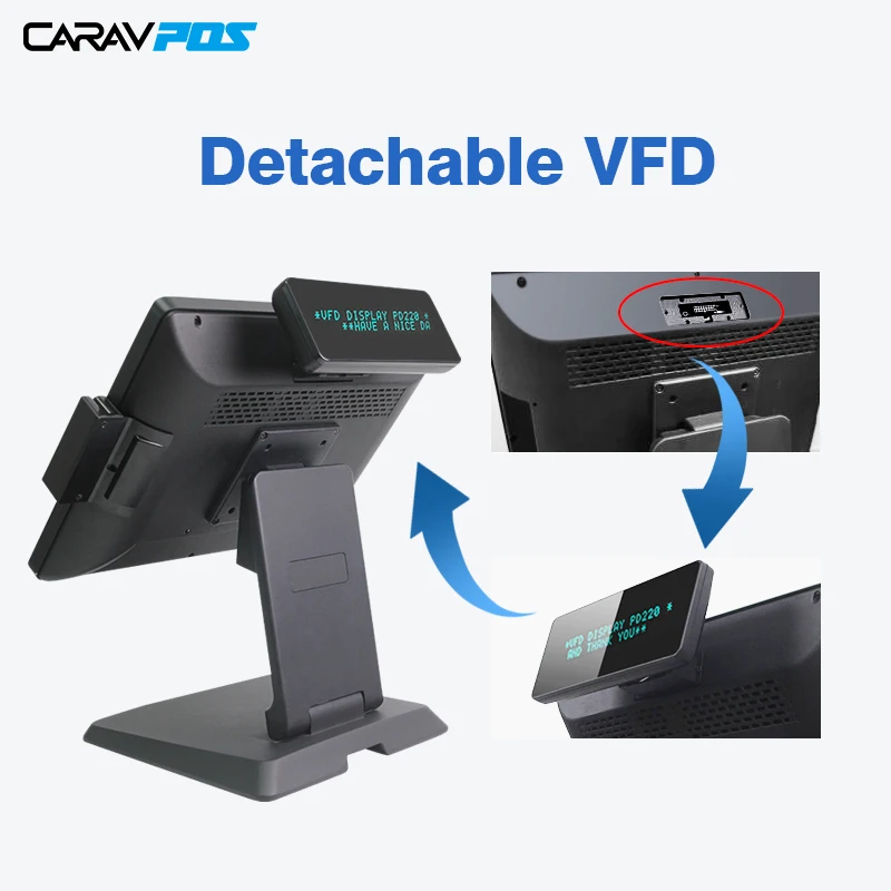 Smart Windows 10 Touch Screen Cash Register Best Aluminium Shell All In One Pos Terminal System For Restaurant