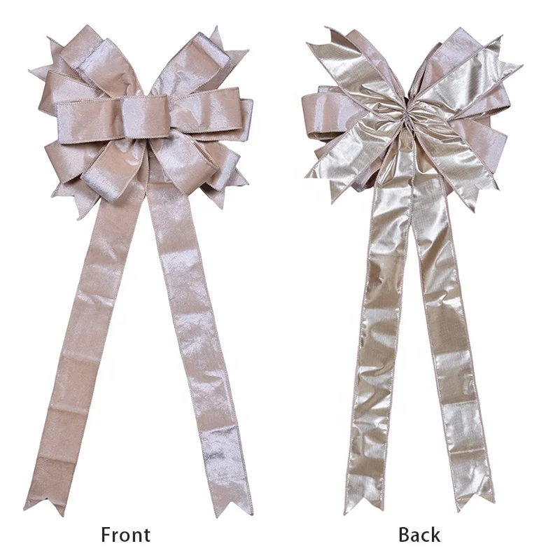 Yama 63MM Width Custom Wholesale Christmas Wired Edge Ribbon Bows for Wreaths