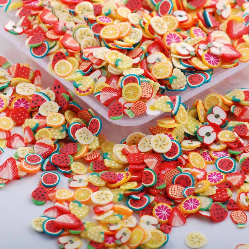 New Fruit  Polymer Clay Slices Sprinkles DIY Nail Art Slime Supplies Charms