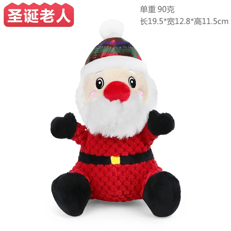Christmas Decorations Bulk Doll Reindeer Snowman Santa Claus Stuffed Plush Toy for Kids Play