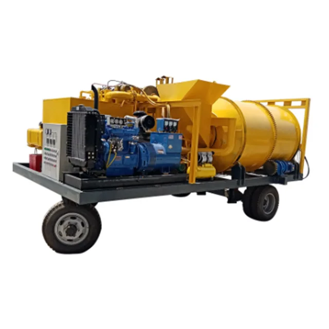 4-8t/h 1.5m3 Hot sale good price mobile road asphalt mixer drum mix mini asphalt plant price