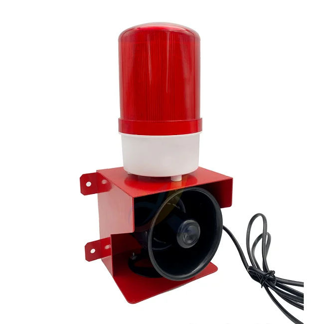 New design DC12V/24V Flashing Light Audible Visual Alarm Security Fir Alarm  Construction Safety Alarm with Beacon Light