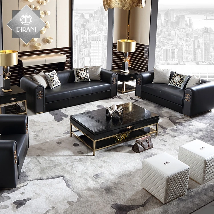 100% Италия Кожаный гостиной угловой диван Пост Модерн высокого качества 3 местный из воловьей кожи; Женские кожаные туфли-лодочки на диван