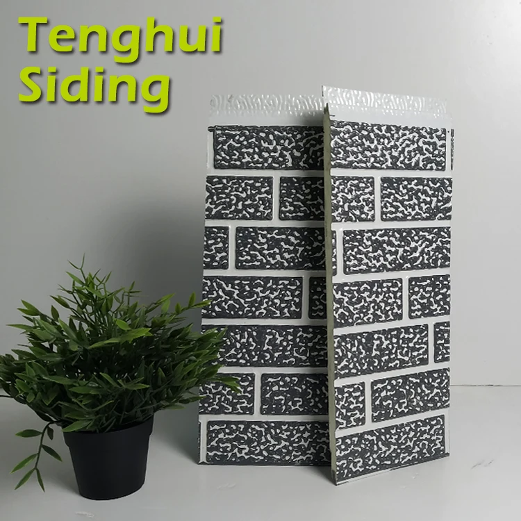 16mm Decorative PU Foam Sandwich Panel Polyurethane/ PU Sandwich Insulated Metal Carved Exterior Wall Panel