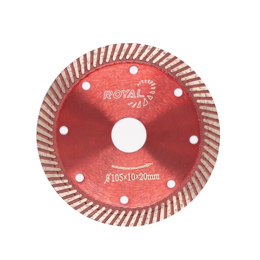 Royal Sino 4 Inch Factory Direct Sale Turbo Ultra Thin High-end Tile Cutting Disc Ceramic Porcelain Sintered Diamond Saw Blade