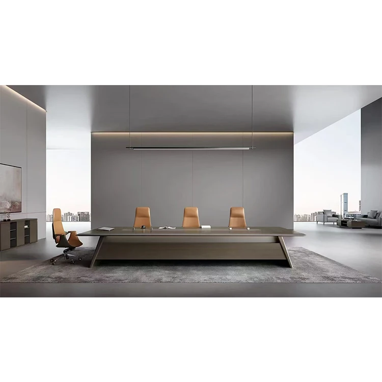 Customized 8 10 12 14 person seat wood conference desk meeting table for office furniture