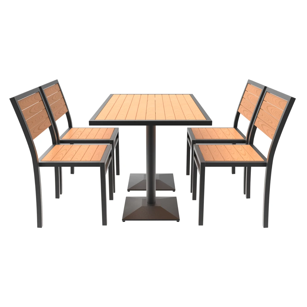 Outdoor Metal Dining Chair Set Restaurant Table Chair Set Cafe Chair Dining Table