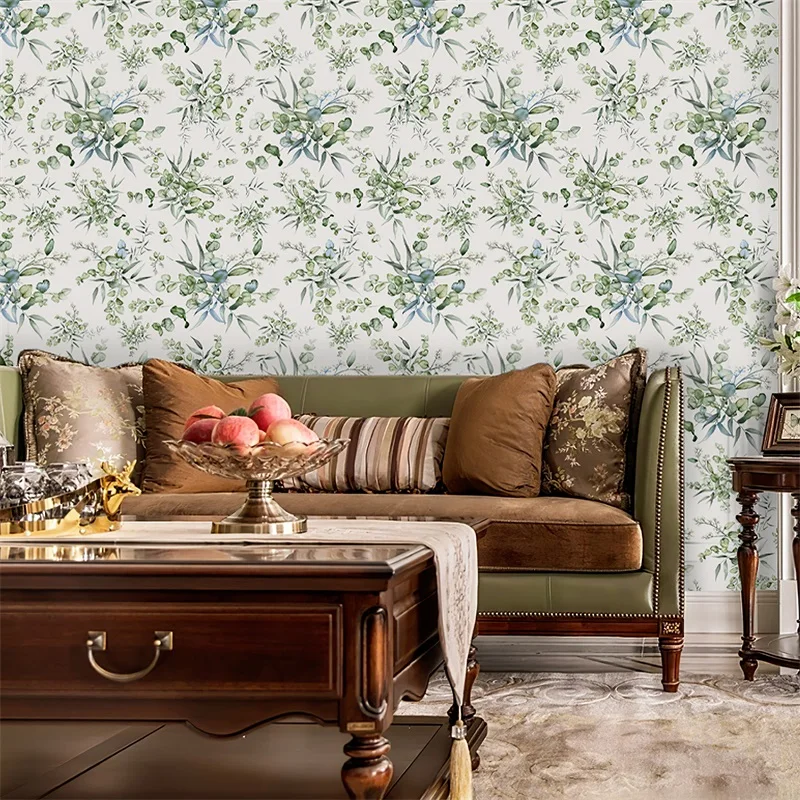 Custom Painting Abstract Leaf Mural Wallpaper Peel And Stick Modern Leaves Wallpaper