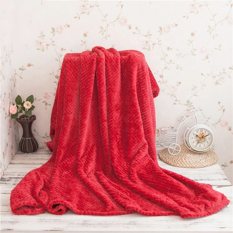 Wholesale Accept Customized Korean Polyester Flannel Blankets Soft Wholesale Price
