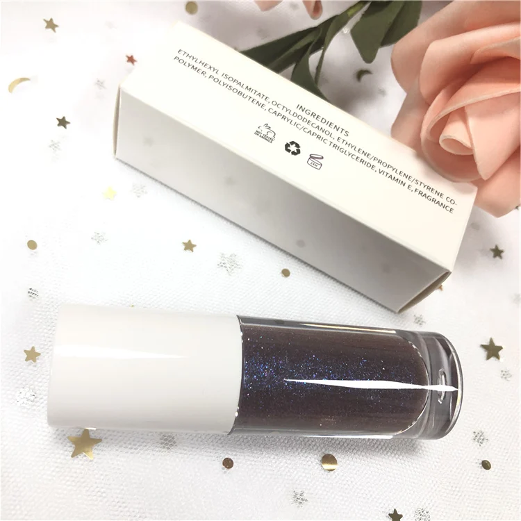 Luxury matte liquid empty round shape create your own buy lipstick brand mini size packaging