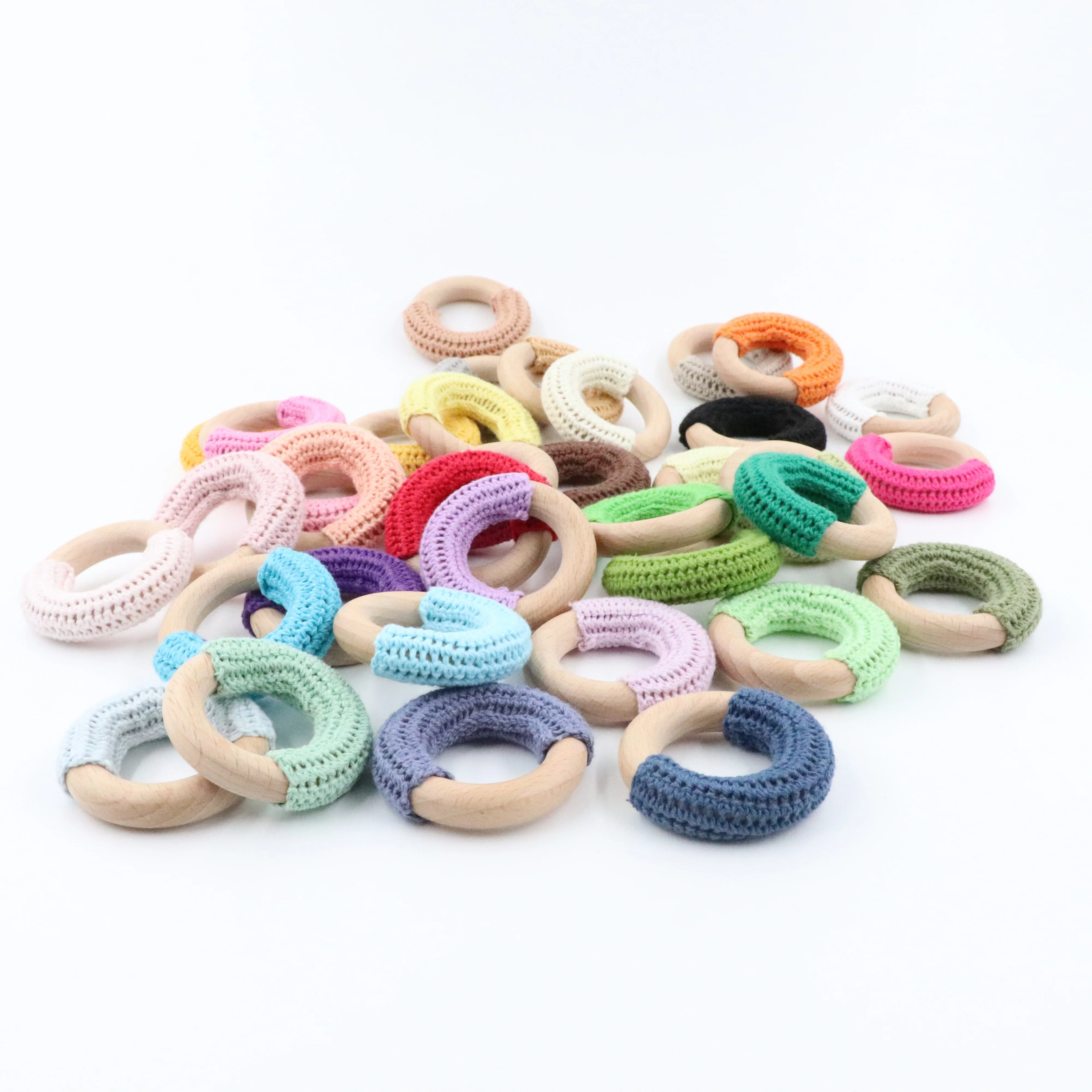 Крючком Прорезыватель для зубов при прорезывании зубов игрушка-погремушка кольцо браслет круг деревянный Прорезыватель игрушка