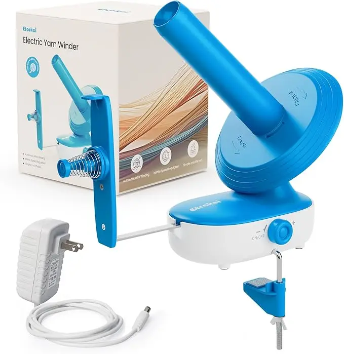 Electric Yarn Ball Winder with Stepless Speed,Automatic Knitting Tool Supplies for Crocheting and Knitting