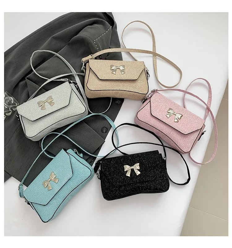 Diamond Studded Dinner Bag Bowknot Fashion Single Shoulder Crossbody Bag Luxury Small Square Bag For Women