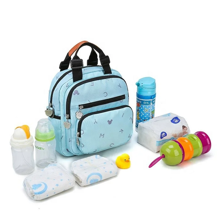 multifunction cute cartoon print zipper shoulder nappy diaper backpack bag small mickey diaper bags