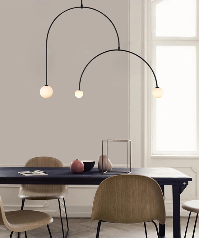 Nordic minimalist bedroom bedside modern style art  led pendant light and led pendant lamp