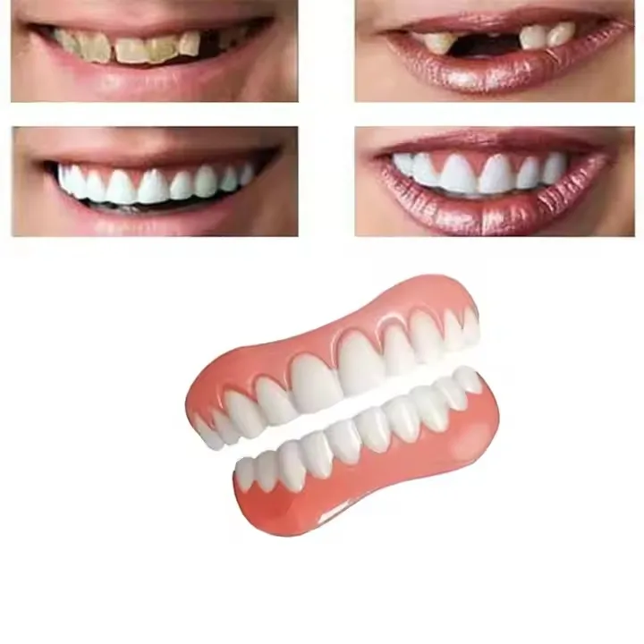 Wholesale Professional Beauty Snap Overdenture Restoration Silicone Emulational Veneers False Teeth Cosmetic Denture