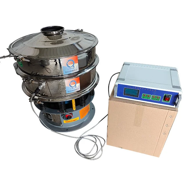 Qianzhen 50 micron circular Ultrasonic meat bone meal vibrating Screen Machine Separating